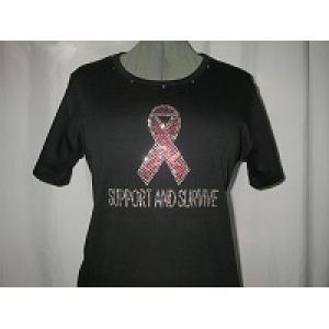 Cancer Awareness Rhinestone Shirt